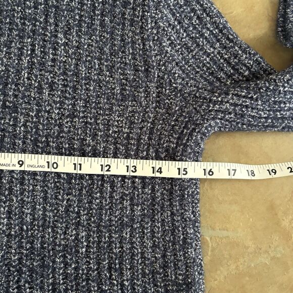 A Pea In The Pod Maternity Sweater Womens Size Medium Blue Mock Neck Warm - Picture 4 of 5